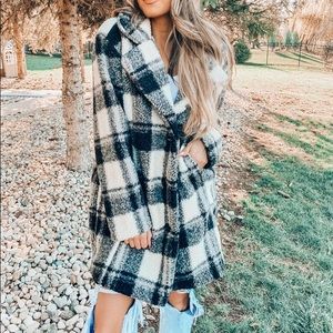 Plaid Sherpa jacket